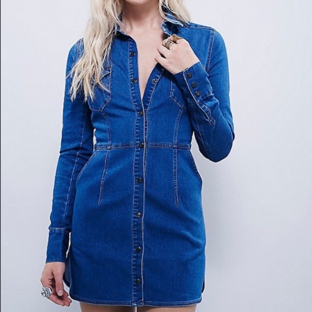 FREE PEOPLE DYNAMITE DENIM MINI NWT